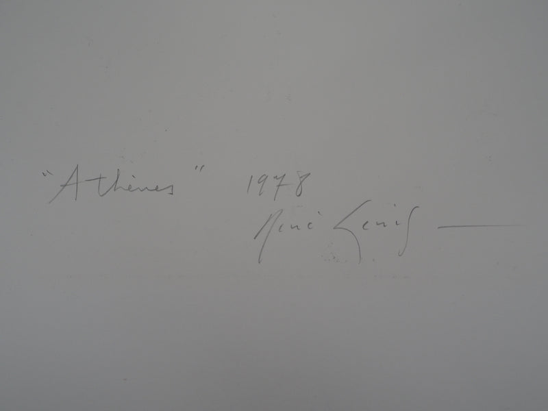 René GENIS : Athènes, 1978 - Dessin (détail)