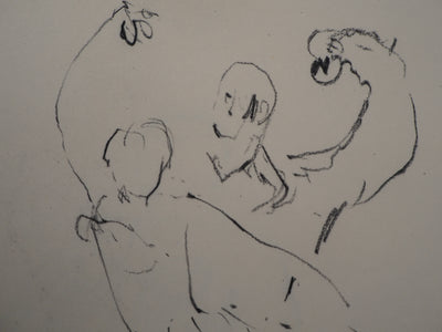 René GENIS : Les castagnettes - Dessin (détail)