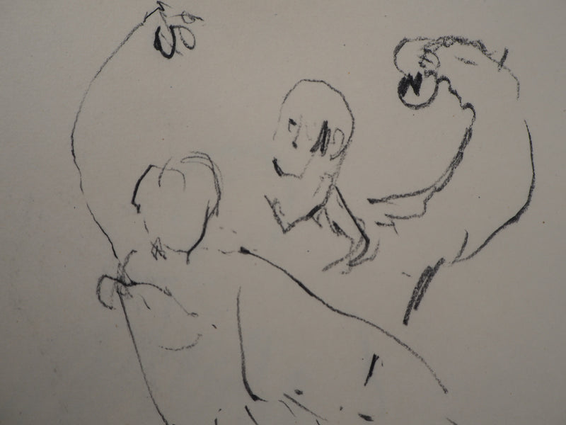 René GENIS : Les castagnettes - Dessin (détail)
