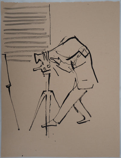 René GENIS : Le photographe - Dessin