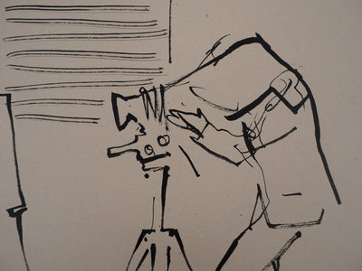 René GENIS : Le photographe - Dessin (détail)