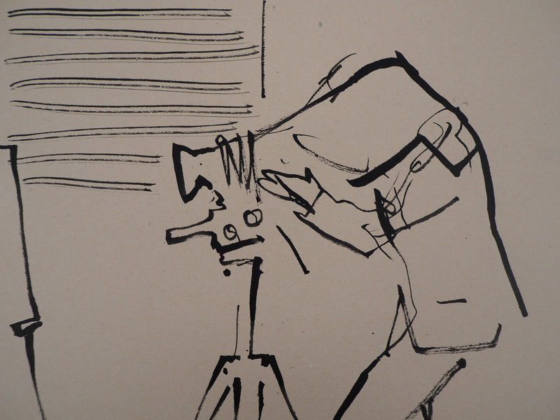 René GENIS : Le photographe - Dessin (détail)