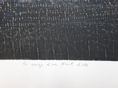 Tapan GHOSH : Le songe d'une nuit d'été - Gravure (détail)