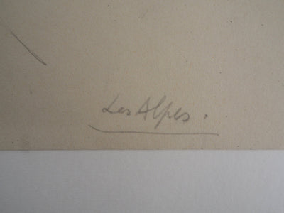 Alberto GIACOMETTI : Les Alpes - Lithographie (détail)