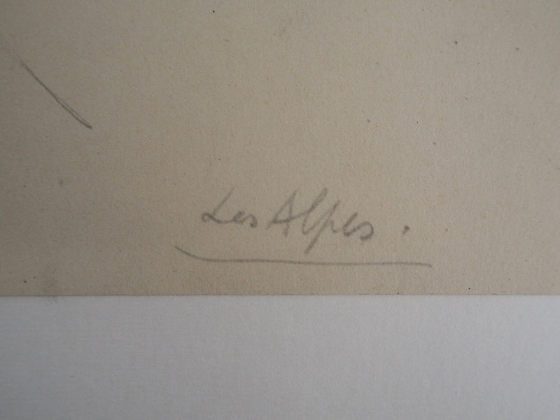 Alberto GIACOMETTI : Les Alpes - Lithographie (détail)