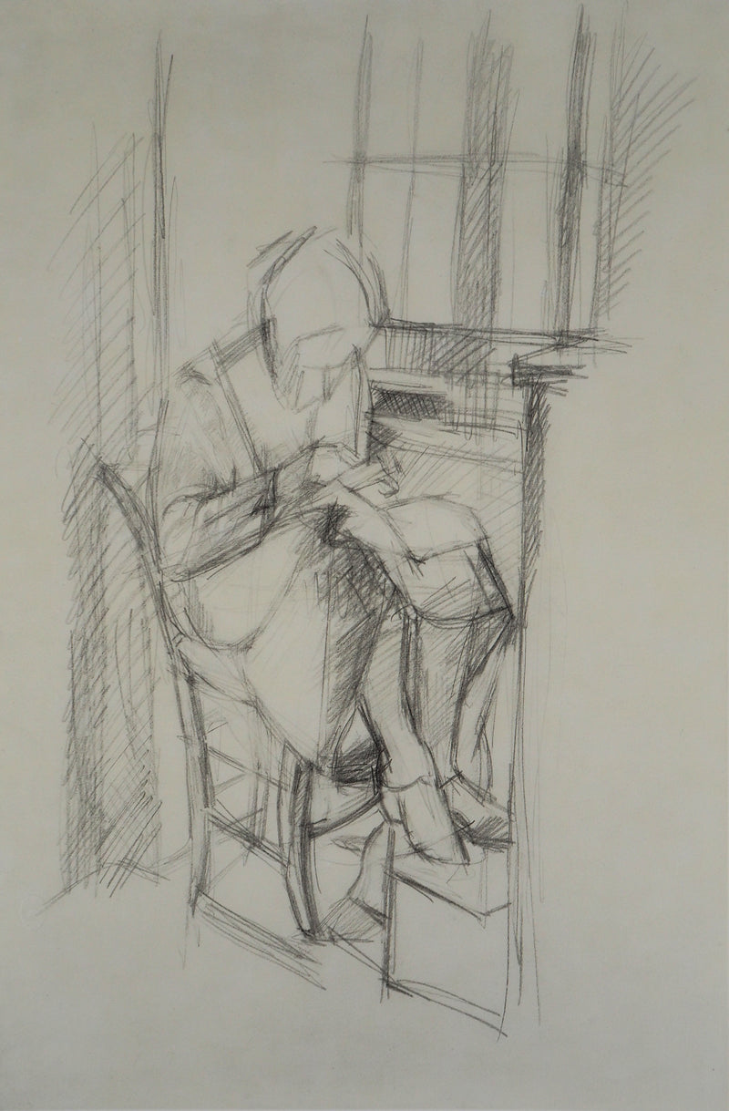 Alberto GIACOMETTI : Femme au bord de la fenêtre - Lithographie