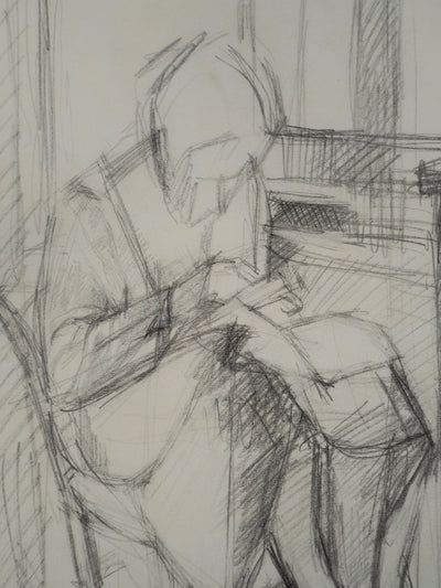 Alberto GIACOMETTI : Femme au bord de la fenêtre - Lithographie (détail)