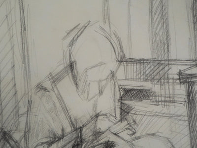 Alberto GIACOMETTI : Femme au bord de la fenêtre - Lithographie (détail)