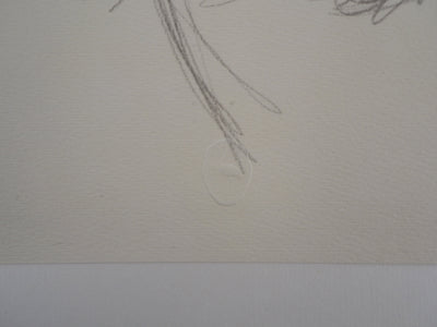 Alberto GIACOMETTI : Homme appuyé sur une chaise - Lithographie (détail)