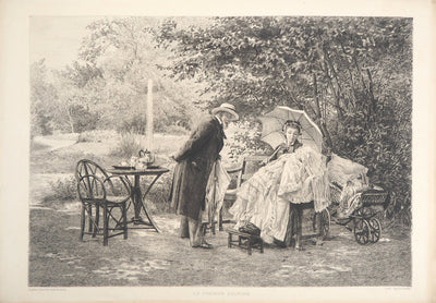 Eugène GIRARDET : Le premier sourire, 1883 - Gravure