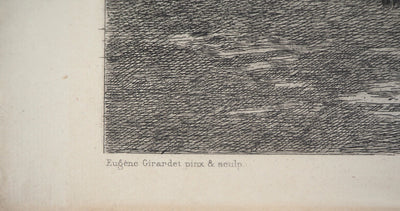 Eugène GIRARDET : Le premier sourire, 1883 - Gravure (détail)