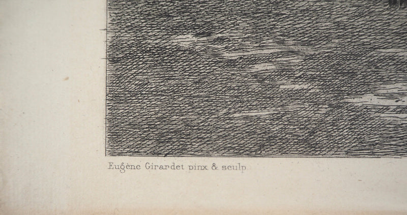 Eugène GIRARDET : Le premier sourire, 1883 - Gravure (détail)