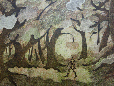  GIRAUD : La forêt enchantée - Gravure (détail)