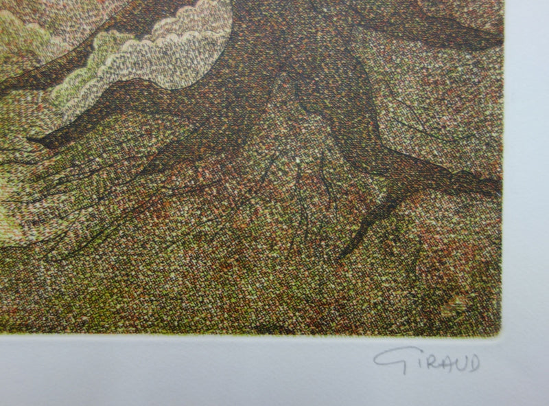  GIRAUD : La forêt enchantée - Gravure (détail)