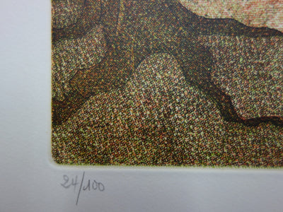  GIRAUD : La forêt enchantée - Gravure (détail)