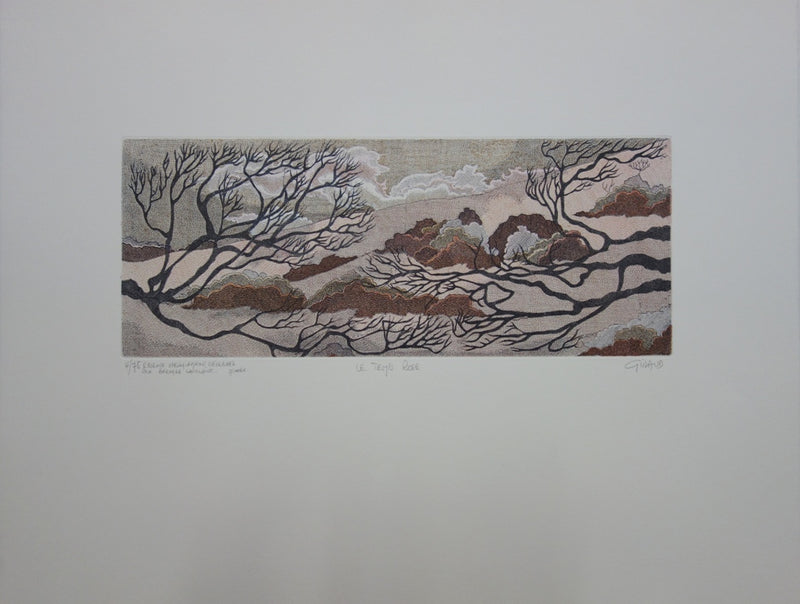  GIRAUD : Le temps rose - Gravure