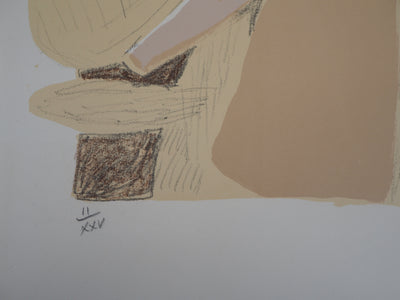 Hélène GIROD DE L'AIN : La passante - Lithographie (détail)