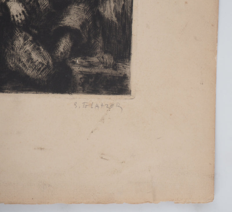 Simon GLATZER : Fête russe - Gravure (détail)