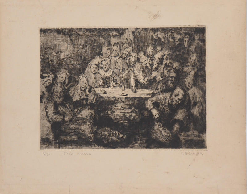 Simon GLATZER : Fête russe - Gravure (détail)