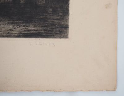 Simon GLATZER : Intérieur Russe - Gravure (détail)
