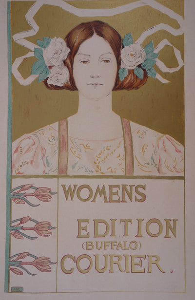 Alice RUSSELL GLENNY : Jeune femme à la fleur, 1897 - Affiche