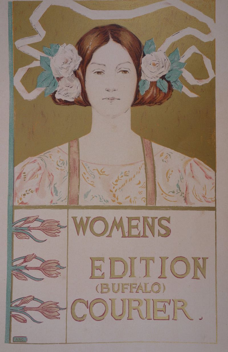 Alice RUSSELL GLENNY : Jeune femme à la fleur, 1897 - Affiche