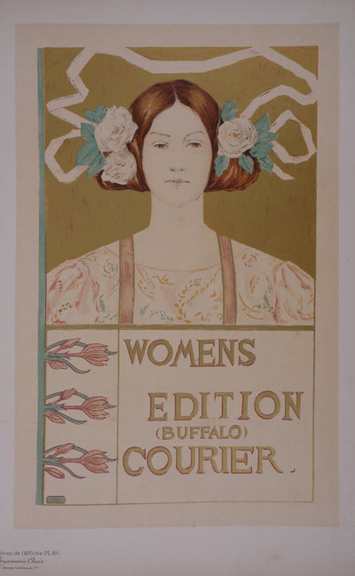Alice RUSSELL GLENNY : Jeune femme à la fleur, 1897 - Affiche (détail)
