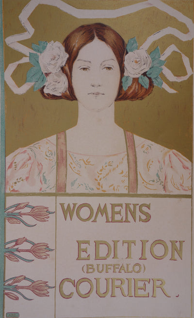 Alice RUSSELL GLENNY : Jeune femme à la fleur, 1897 - Affiche (détail)