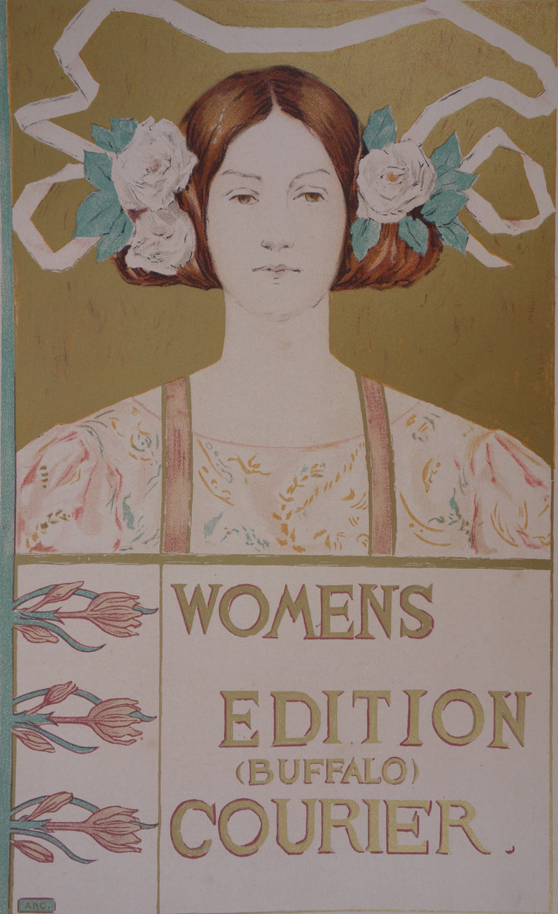 Alice RUSSELL GLENNY : Jeune femme à la fleur, 1897 - Affiche (détail)