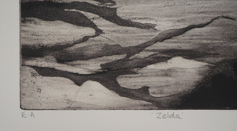 Gallian GOCKING : Zelda, 1974 - Gravure (détail)