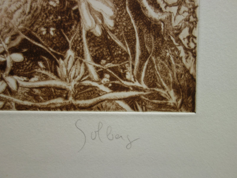  GOLBERG : Paysage imaginaire - Gravure (détail)