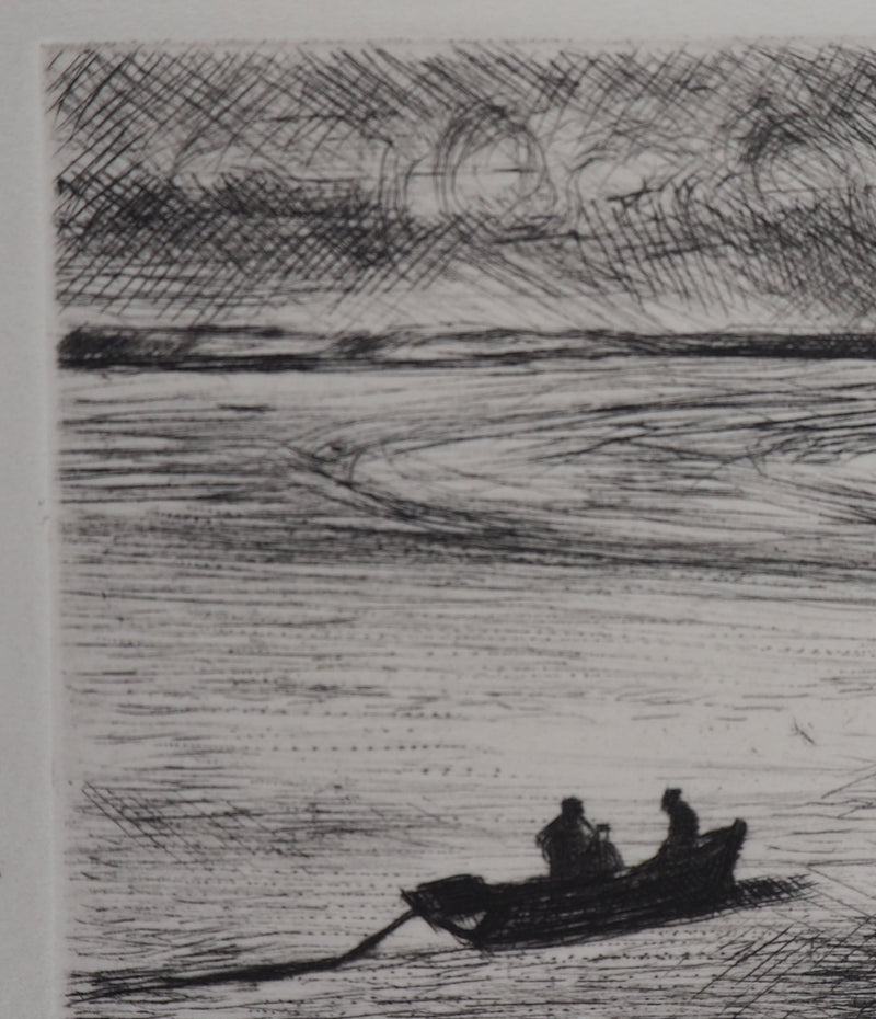 Simon GOLDBERG : Vue sur mer - Gravure (détail)