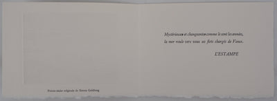 Simon GOLDBERG : Vue sur mer - Gravure (détail)