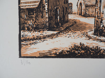  GOMIEN : Villeneuve le Roi, 1927 - Gravure sur bois (détail)