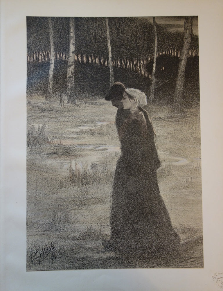 Fernad-Louis GOTTLOB : La Promise - Lithographie