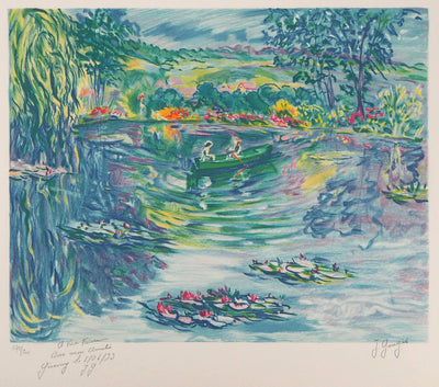 Jacqueline GOUGIS : Printemps à Giverny - Lithographie