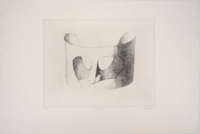 Jean GOURMELIN : Le masque - Gravure