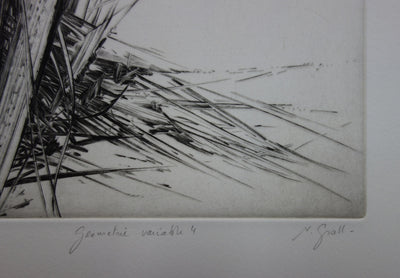 Nathalie GRALL : Géométrie variable - Gravure (détail)