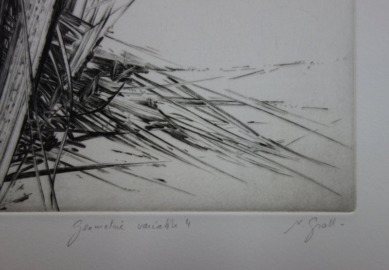 Nathalie GRALL : Géométrie variable - Gravure (détail)