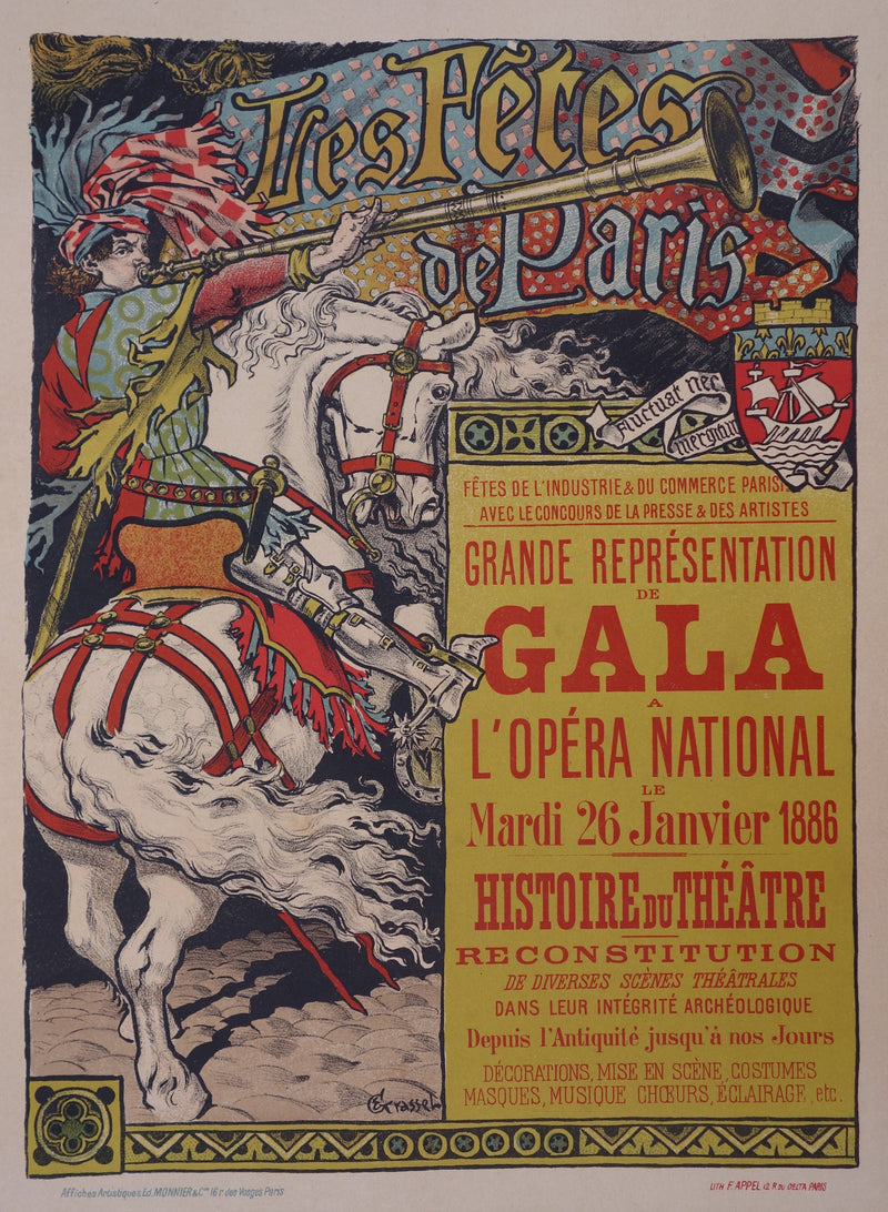 Eugène GRASSET : Fêtes de Paris, 1897 - Affiche