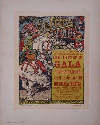 Eugène GRASSET : Fêtes de Paris, 1897 - Affiche (détail)
