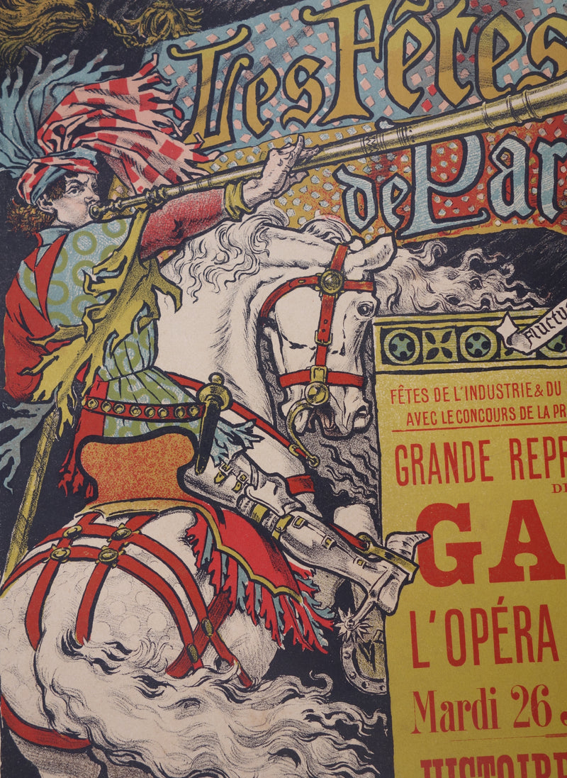 Eugène GRASSET : Fêtes de Paris, 1897 - Affiche (détail)