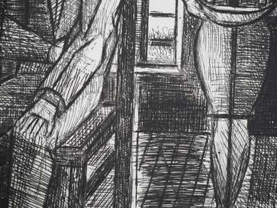 Marcel GROMAIRE : Homme et femme - Lithographie (détail)