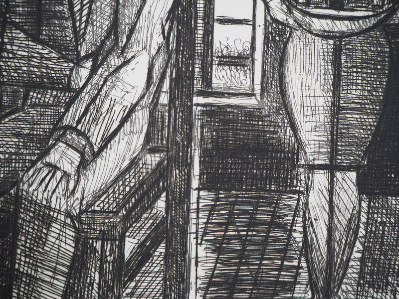Marcel GROMAIRE : Homme et femme - Lithographie (détail)
