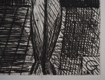 Marcel GROMAIRE : Homme et femme - Lithographie (détail)