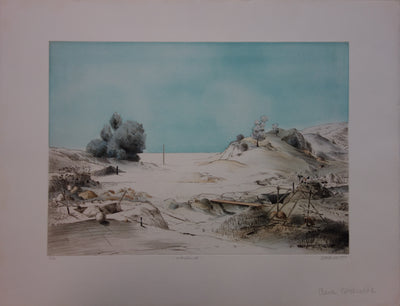 Claude GROSCHENE : Extra bleu ciel - Gravure