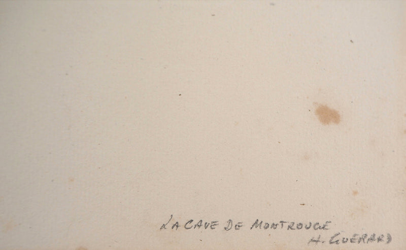 Henri GUERARD : La Cave de Montrouge - Gravure (détail)