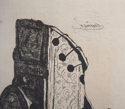 Henri GUERARD : La Lanterne d'avare, 1874 - Gravure (détail)