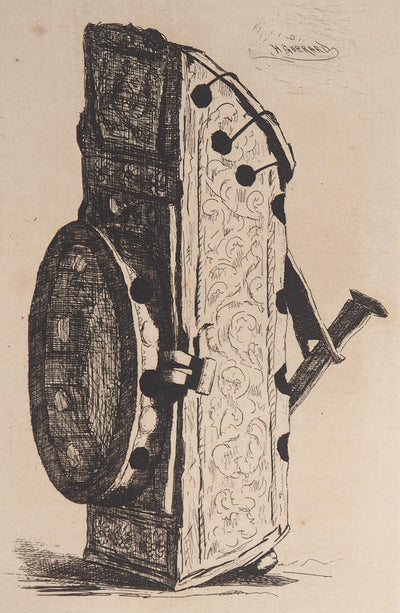 Henri GUERARD : La Lanterne d'avare, 1874 - Gravure (détail)