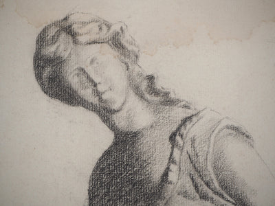 M. GUILLAUME : Portrait féminin du XIXe siècle (c. 1895) - Dessin (détail)